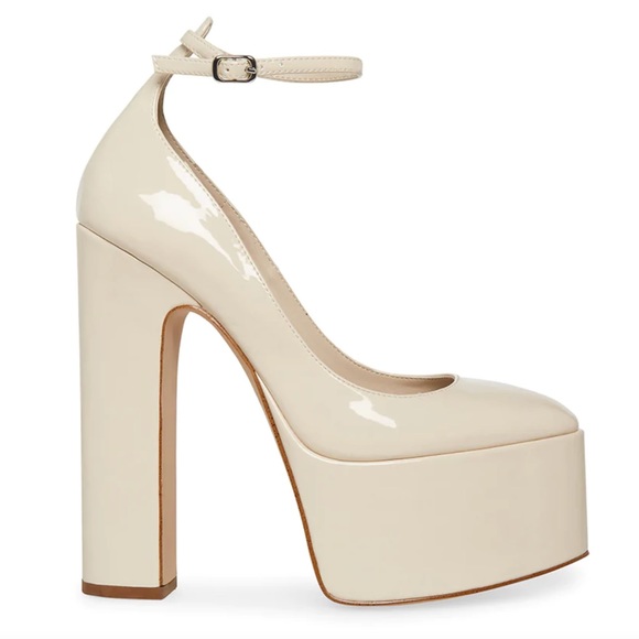 Nude Patent Platform Pumps Steve Madden Skyrise 8 and 8.5 - Picture 8 of 11